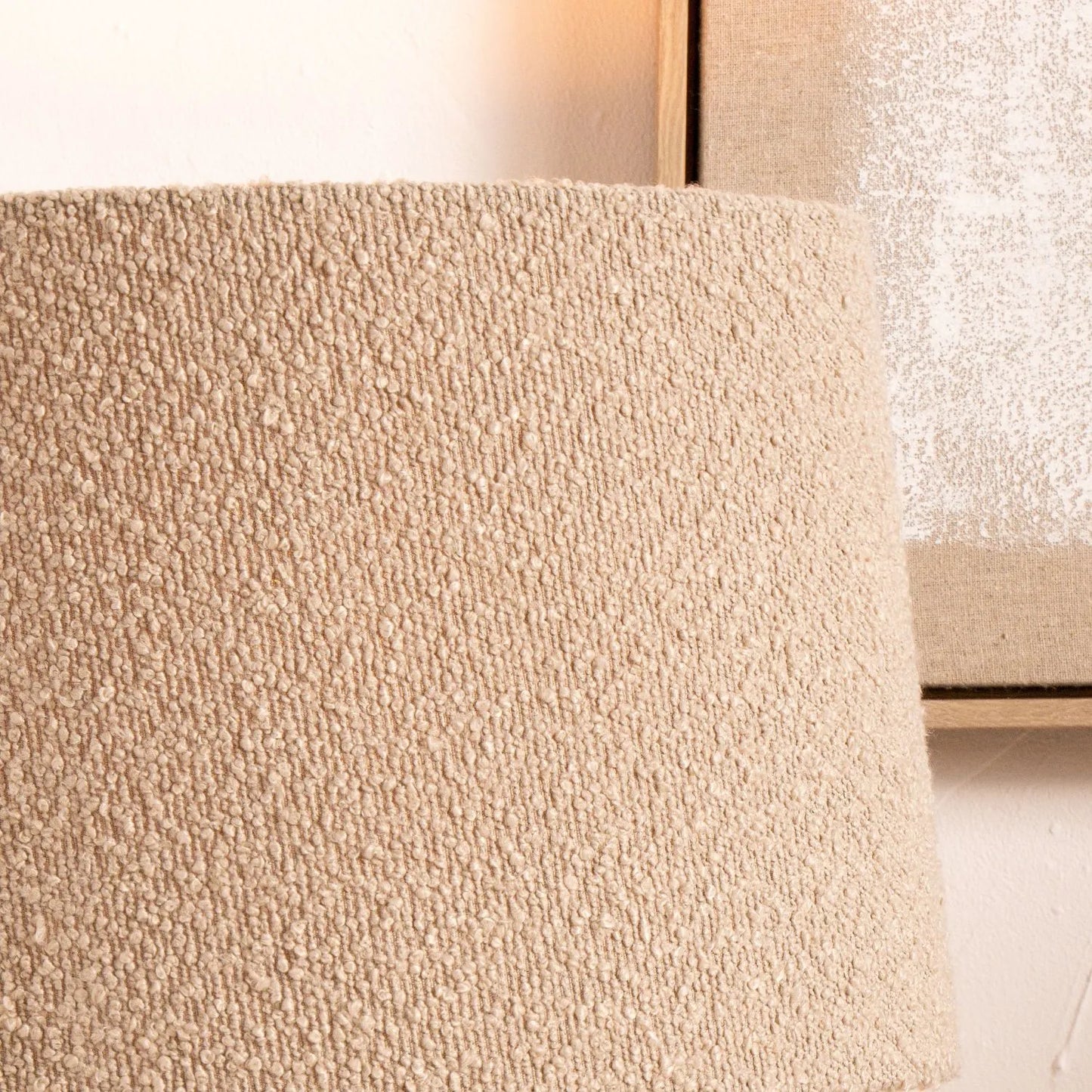 Grayvon Taupe Bouclé Tapered Lampshade - 45cm