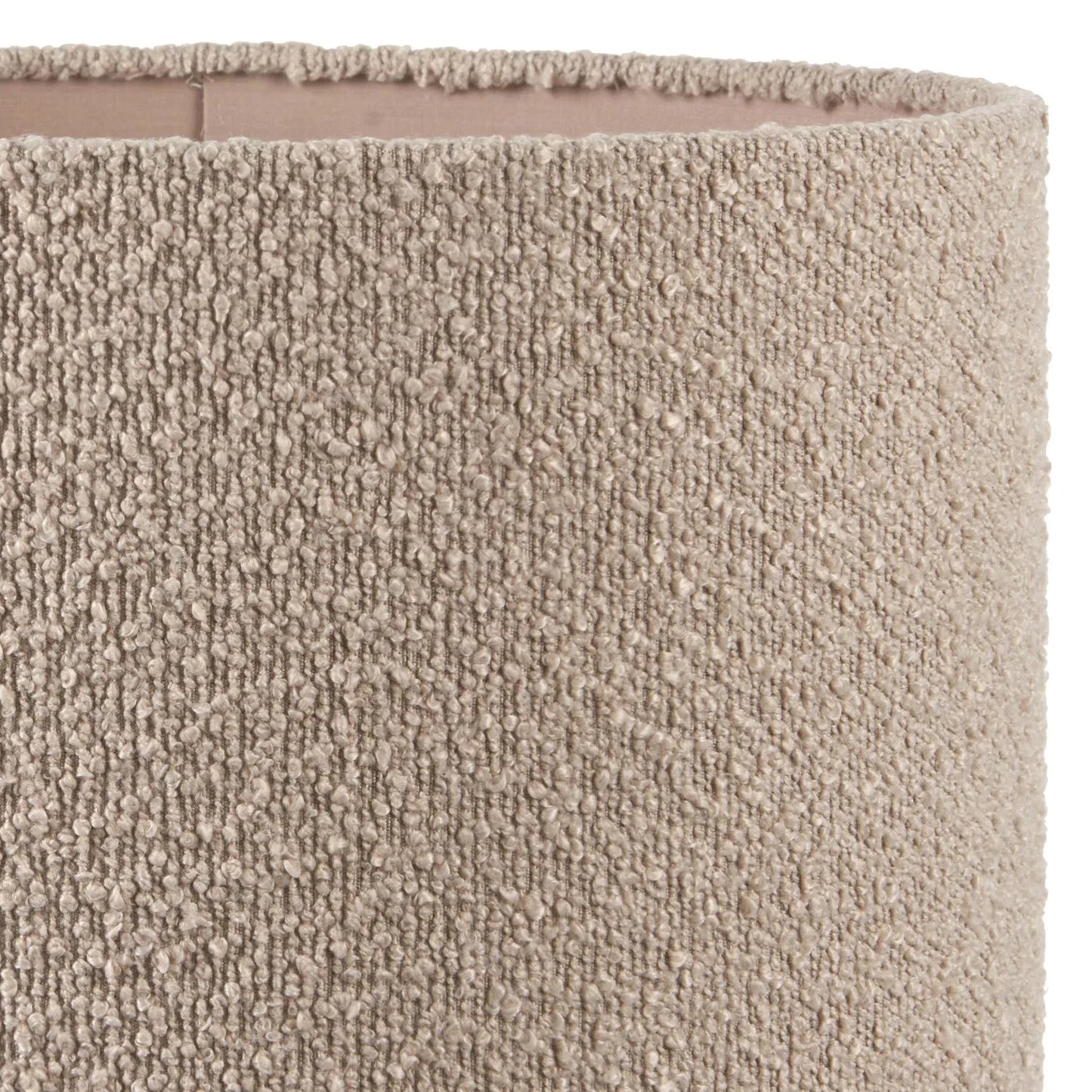 Grayvon Black Mango Wood Dome Lamp with Bouclé Shade