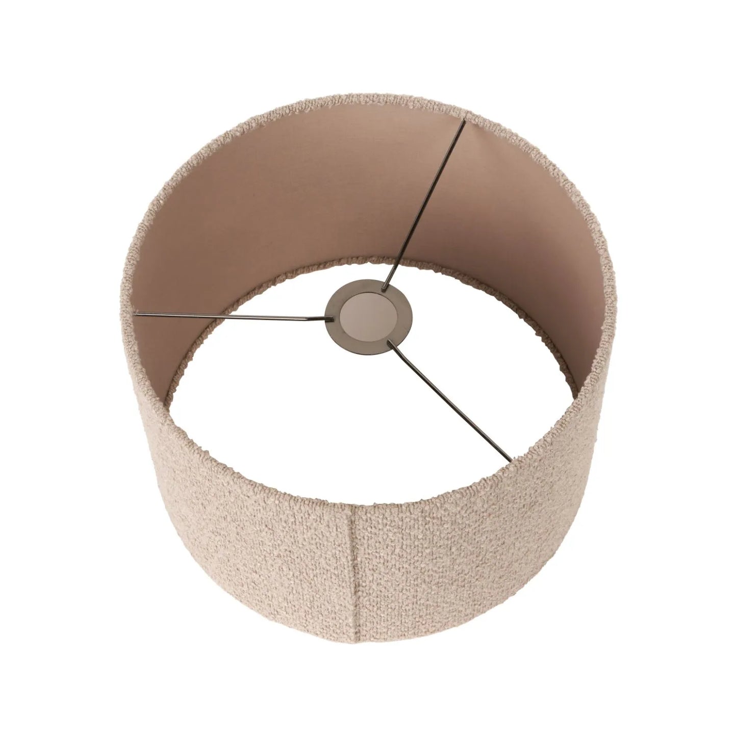 Grayvon Black Mango Wood Dome Lamp with Bouclé Shade