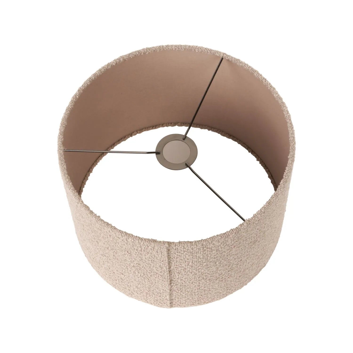 Grayvon Black Mango Wood Dome Lamp with Bouclé Shade
