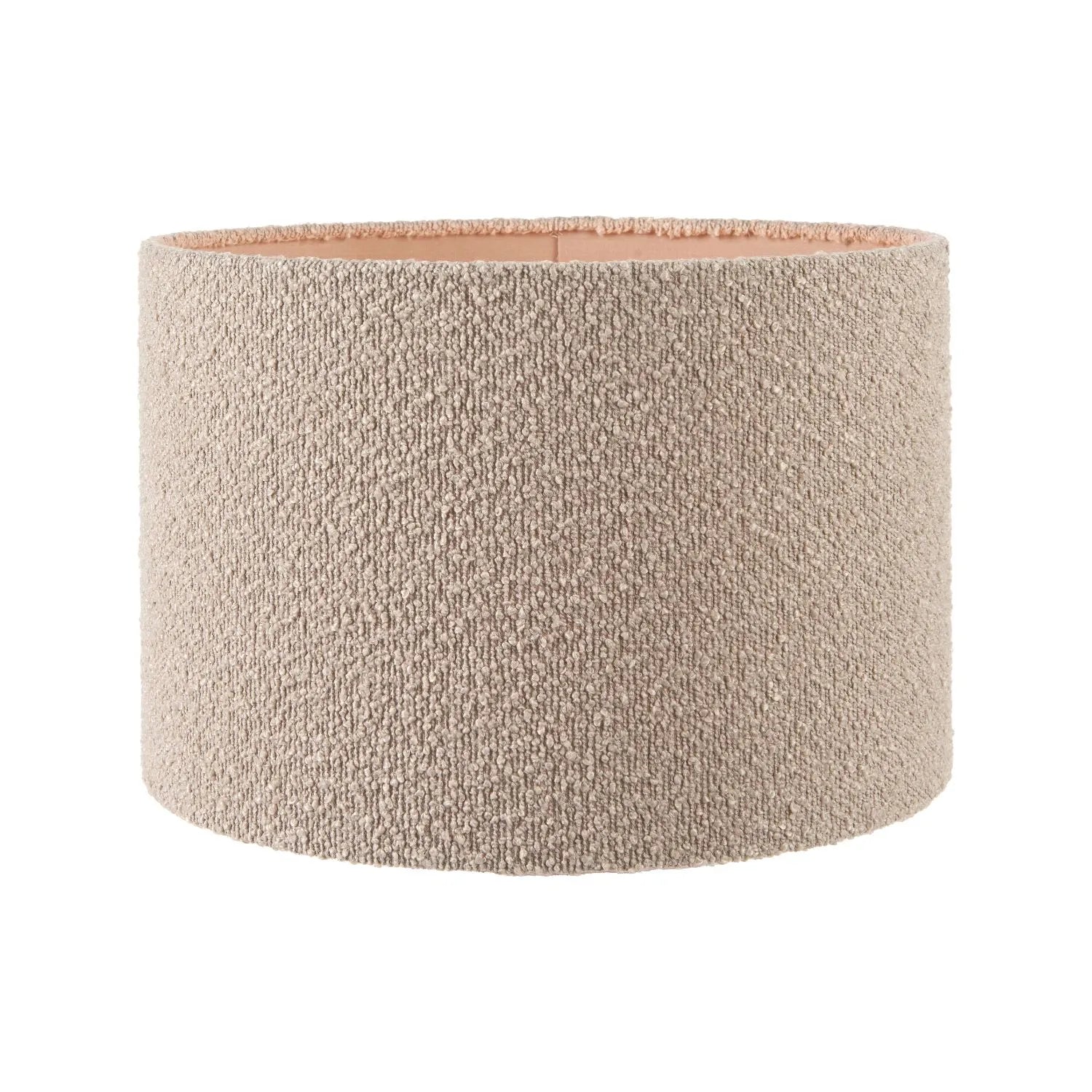 Grayvon Grey-Washed Dome Lamp with Bouclé Shade