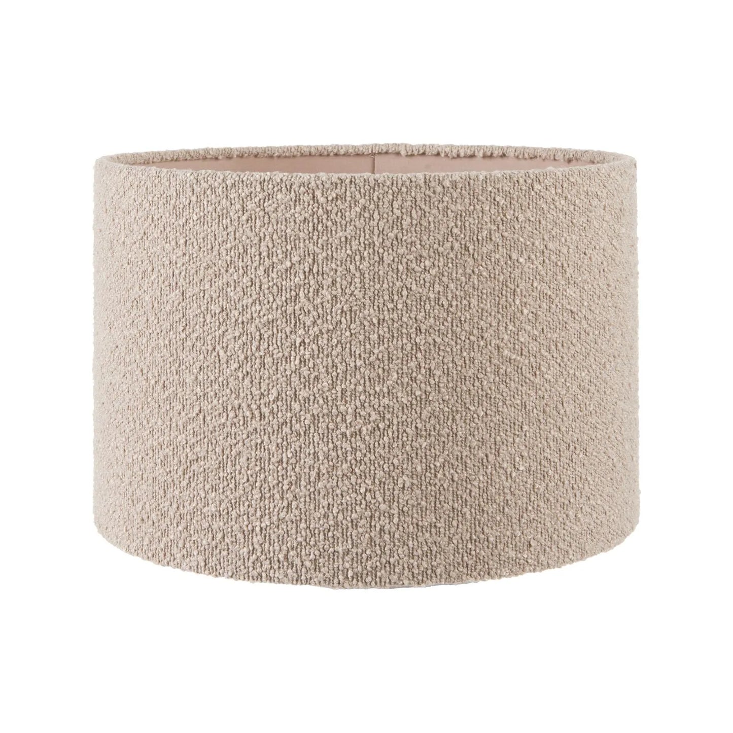 Grayvon Grey-Washed Dome Lamp with Bouclé Shade