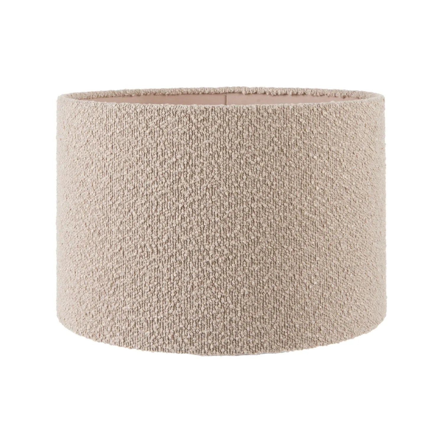 Grayvon Grey-Washed Dome Lamp with Bouclé Shade