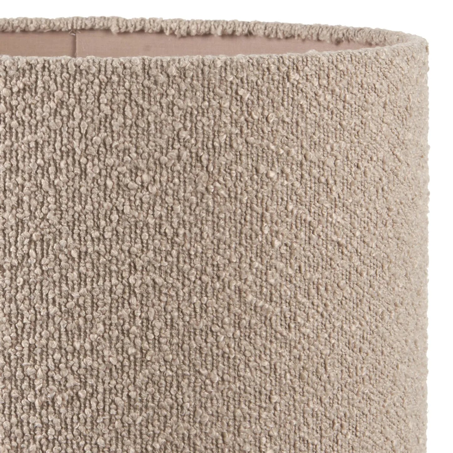 Grayvon Grey-Washed Dome Lamp with Bouclé Shade
