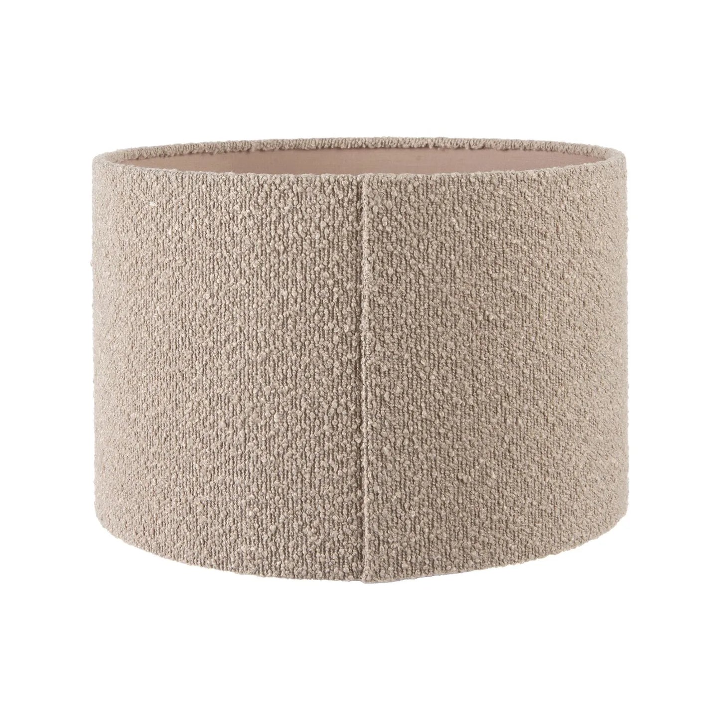 Grayvon Grey-Washed Dome Lamp with Bouclé Shade