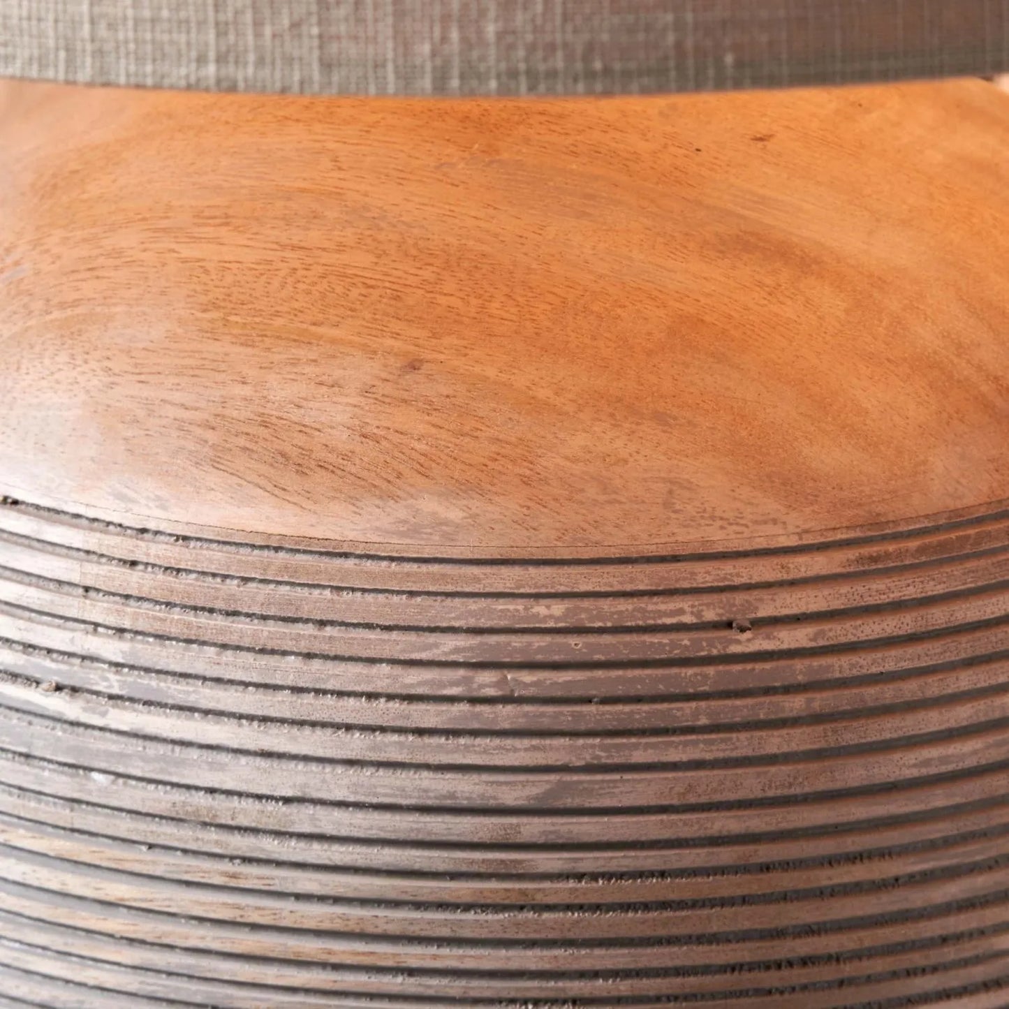 Grayvon Grey-Washed Dome Lamp with Grey Shade