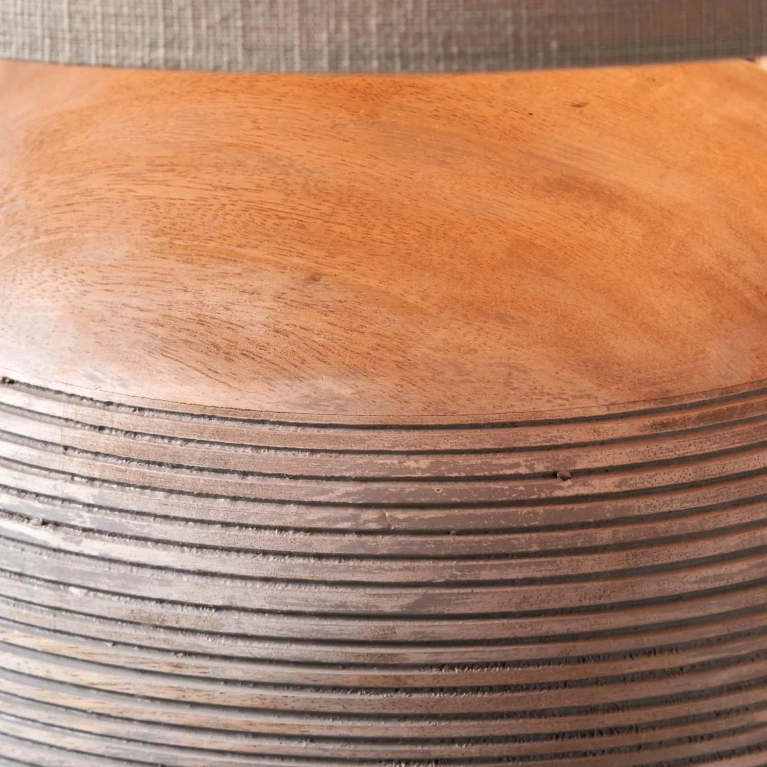 Grayvon Grey-Washed Dome Lamp with Grey Shade