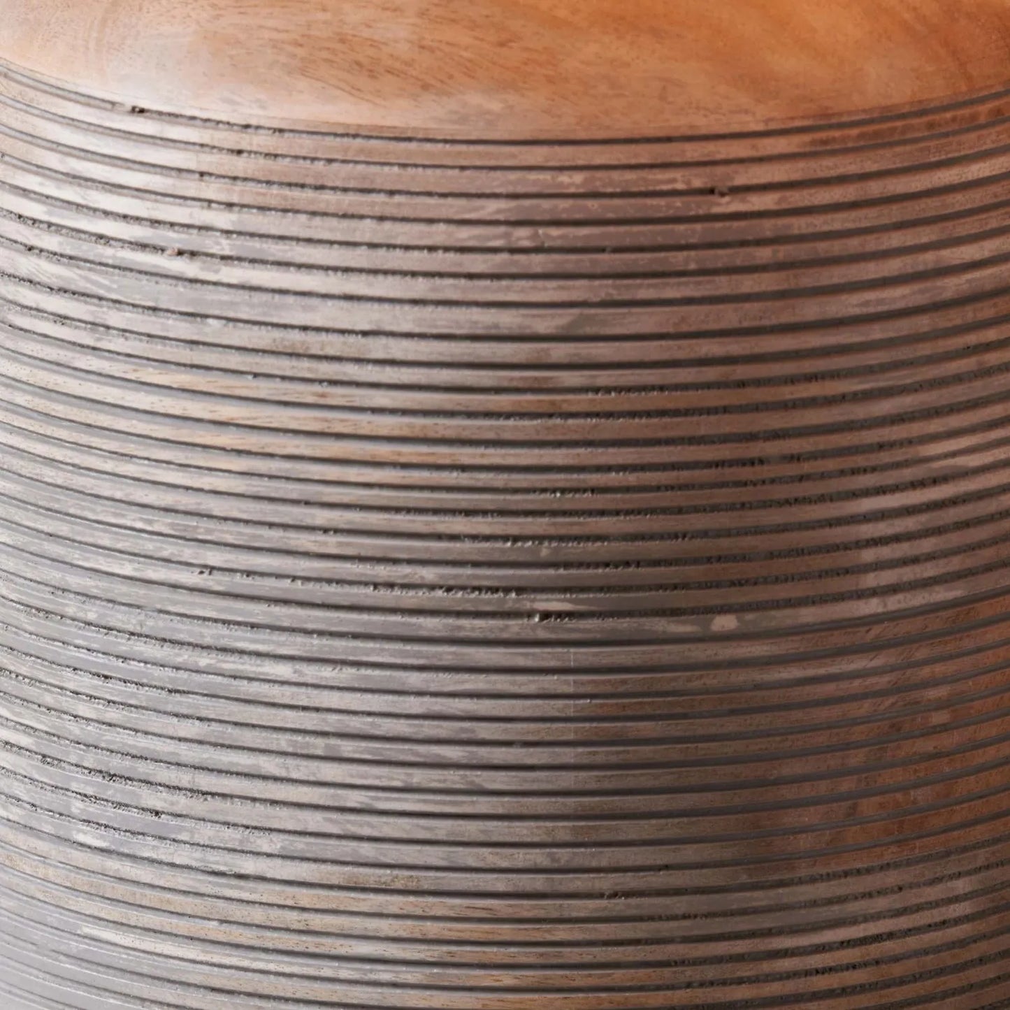 Grayvon Grey-Washed Dome Lamp with Grey Shade