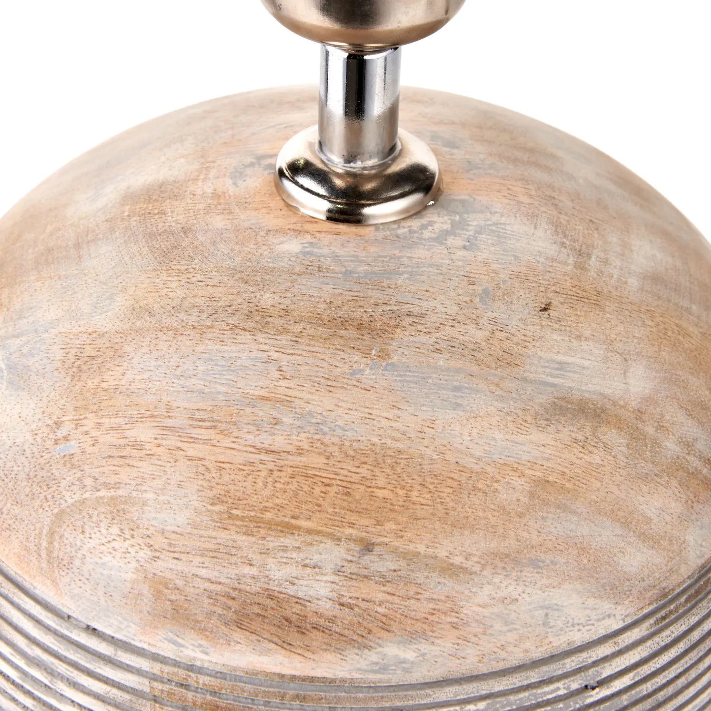 Grayvon Grey-Washed Dome Lamp with Grey Shade