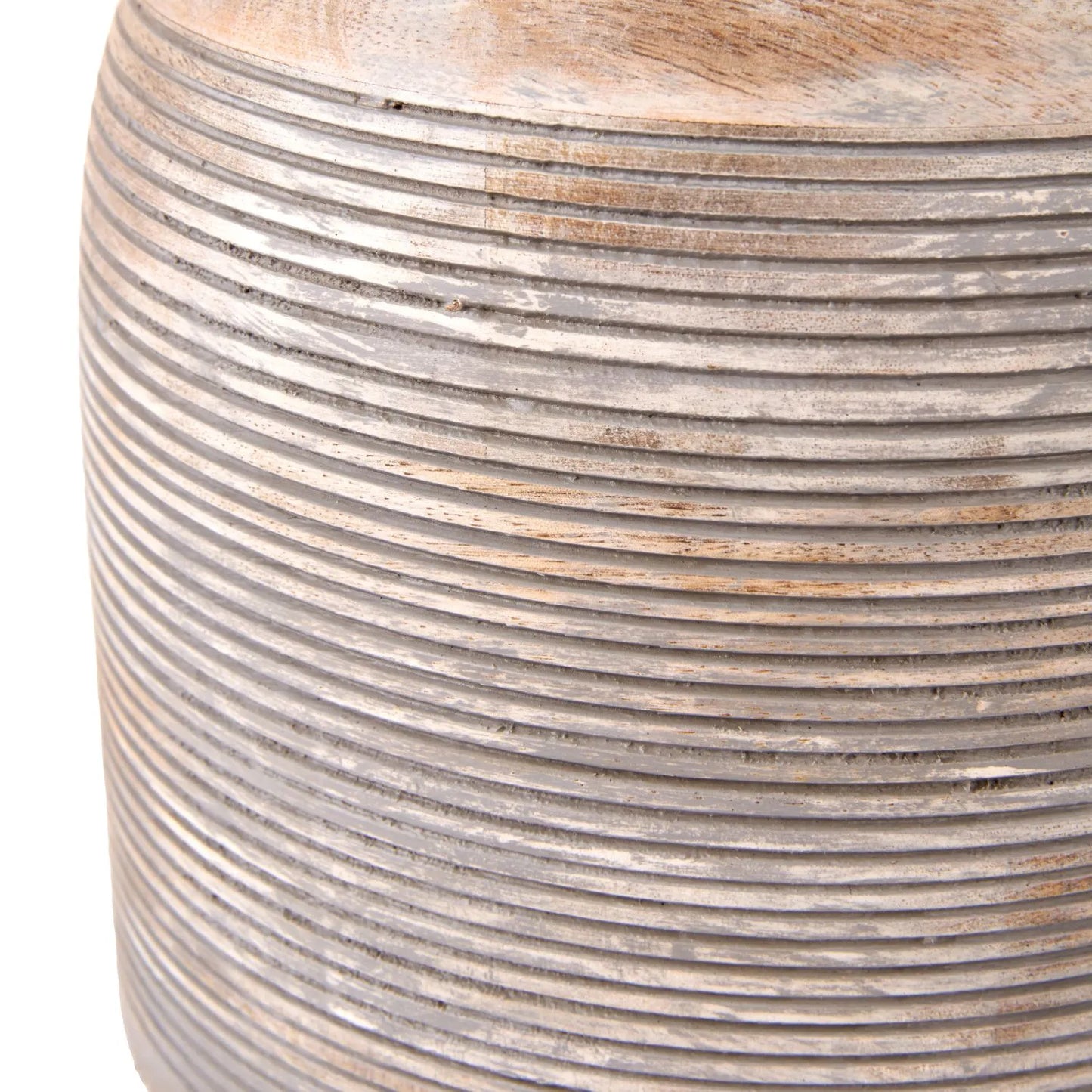 Grayvon Grey-Washed Dome Lamp with Grey Shade