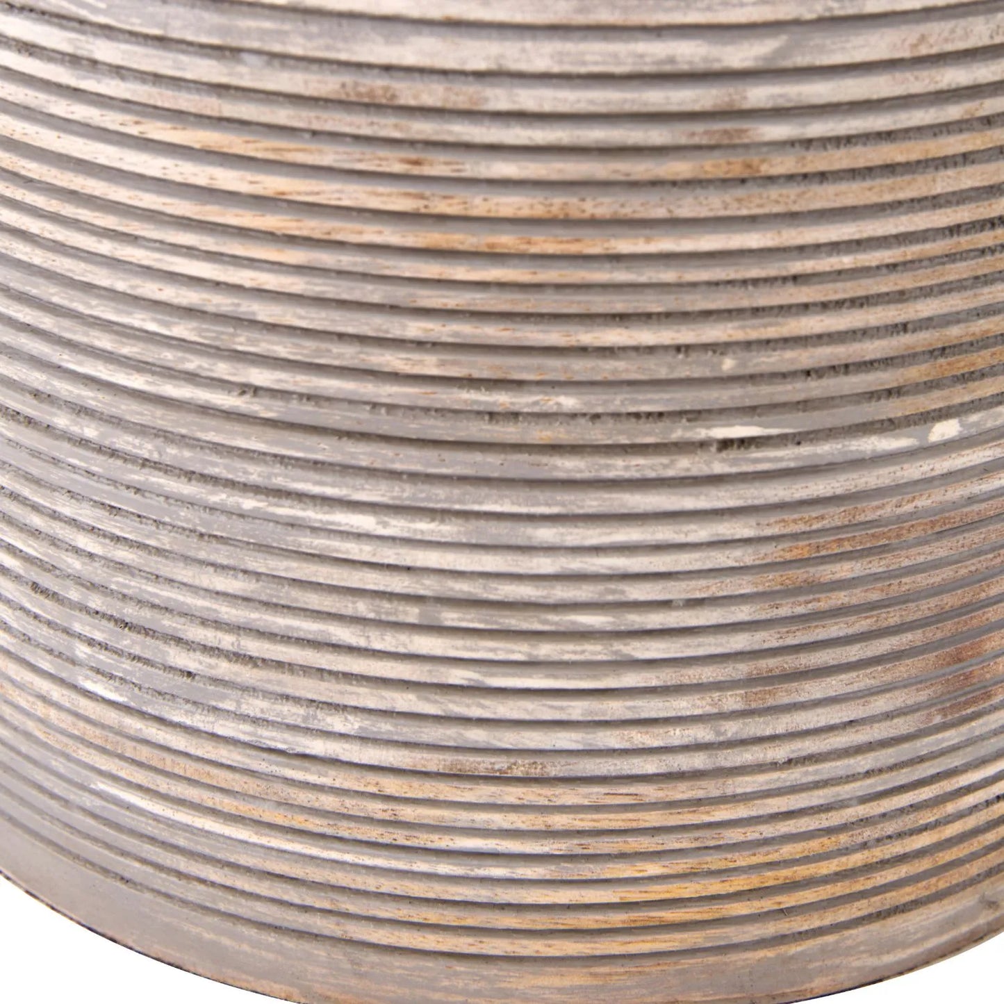 Grayvon Grey-Washed Dome Lamp with White Shade