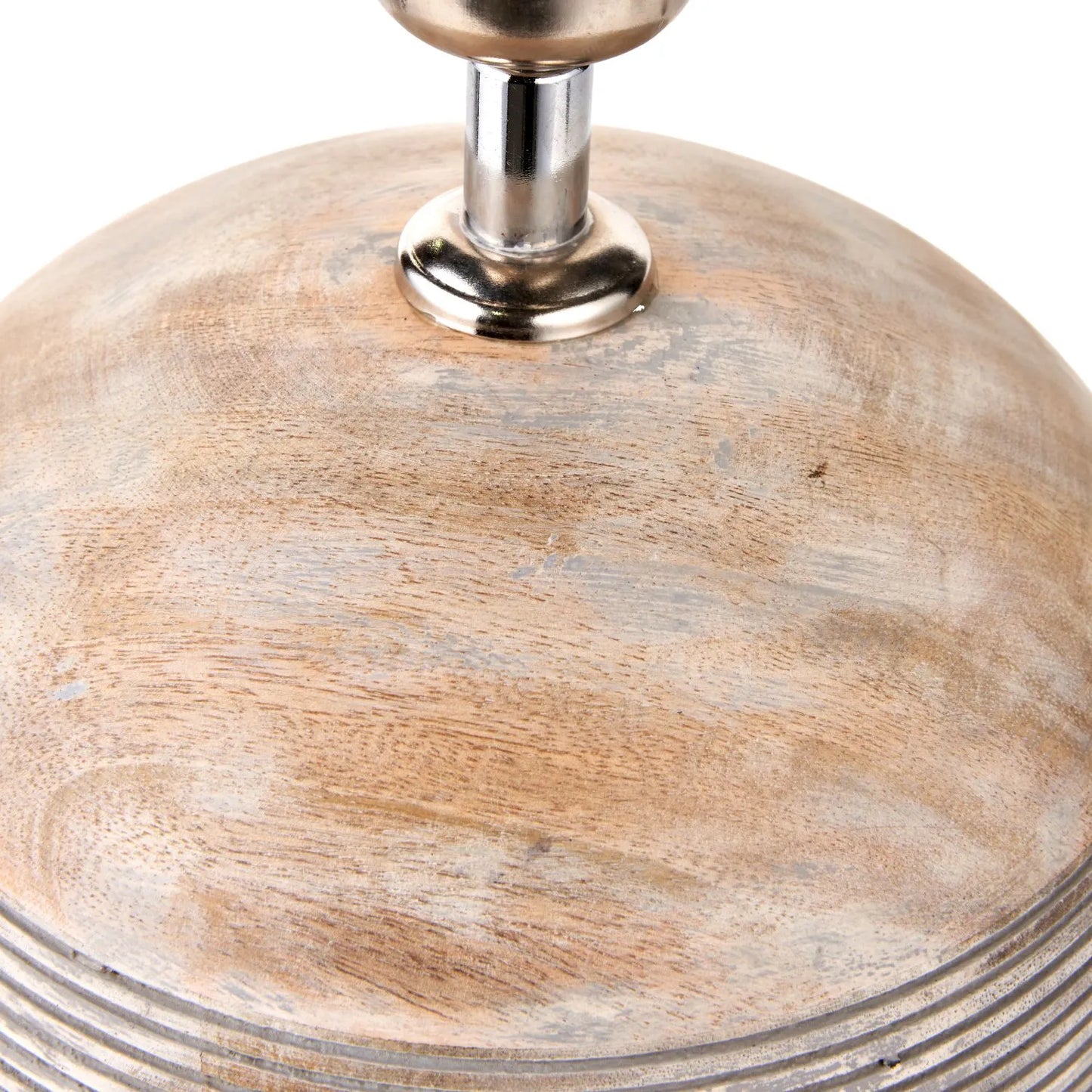 Grayvon Grey-Washed Dome Lamp with White Shade