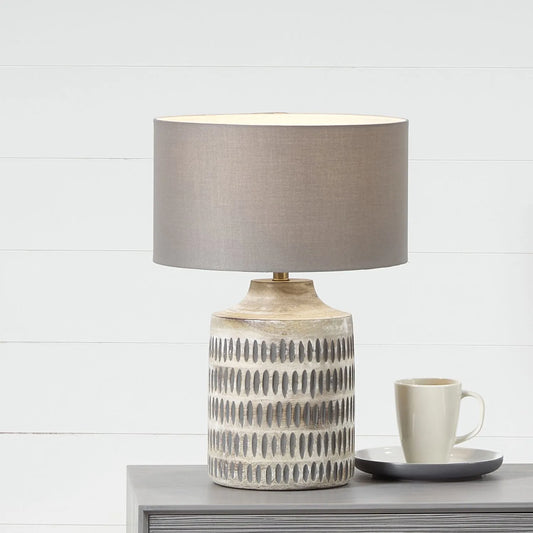 Grayvon Grey-Washed Mango Wood Lamp Base