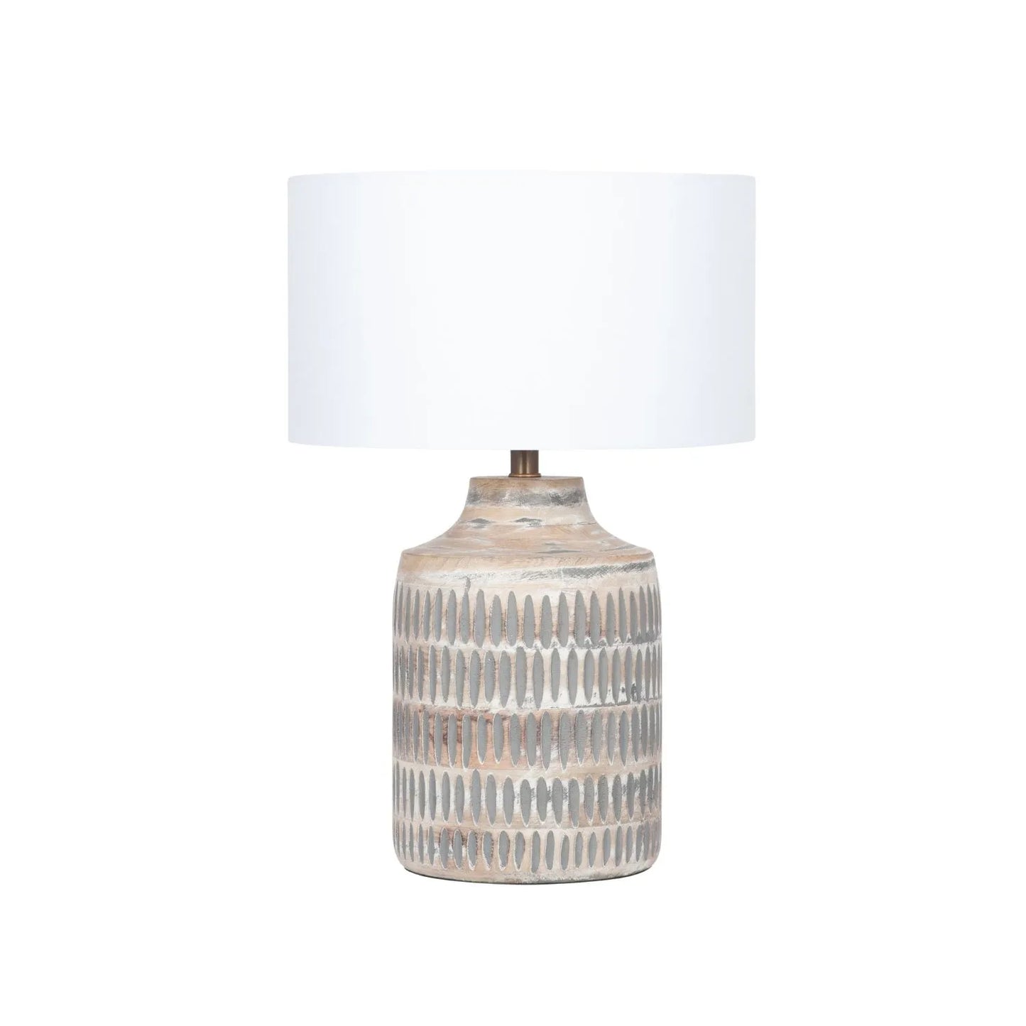 Grayvon Grey-Washed Mango Wood Lamp Base