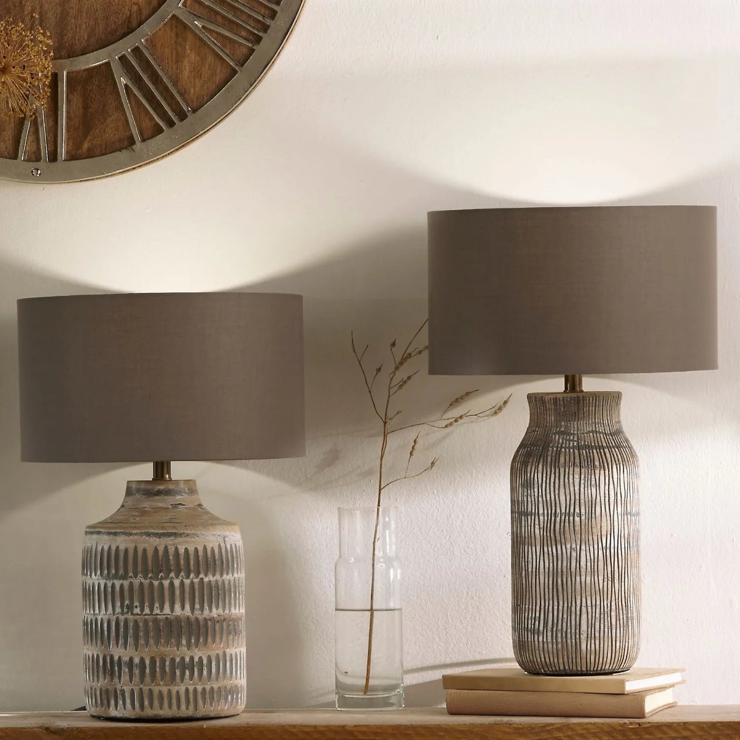 Grayvon Grey-Washed Mango Wood Lamp Base