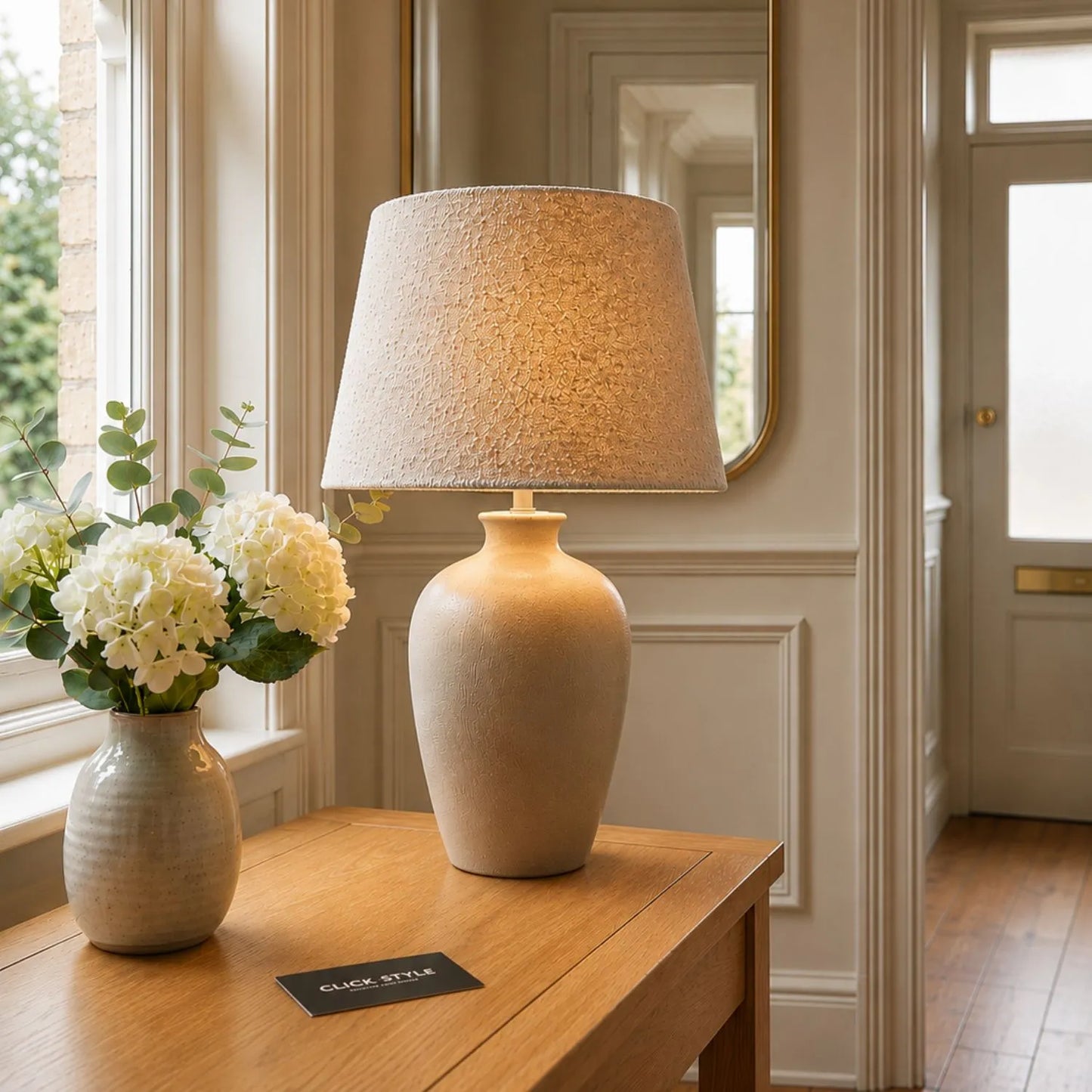 Grayvon Taupe Bouclé Tapered Lampshade - 40cm