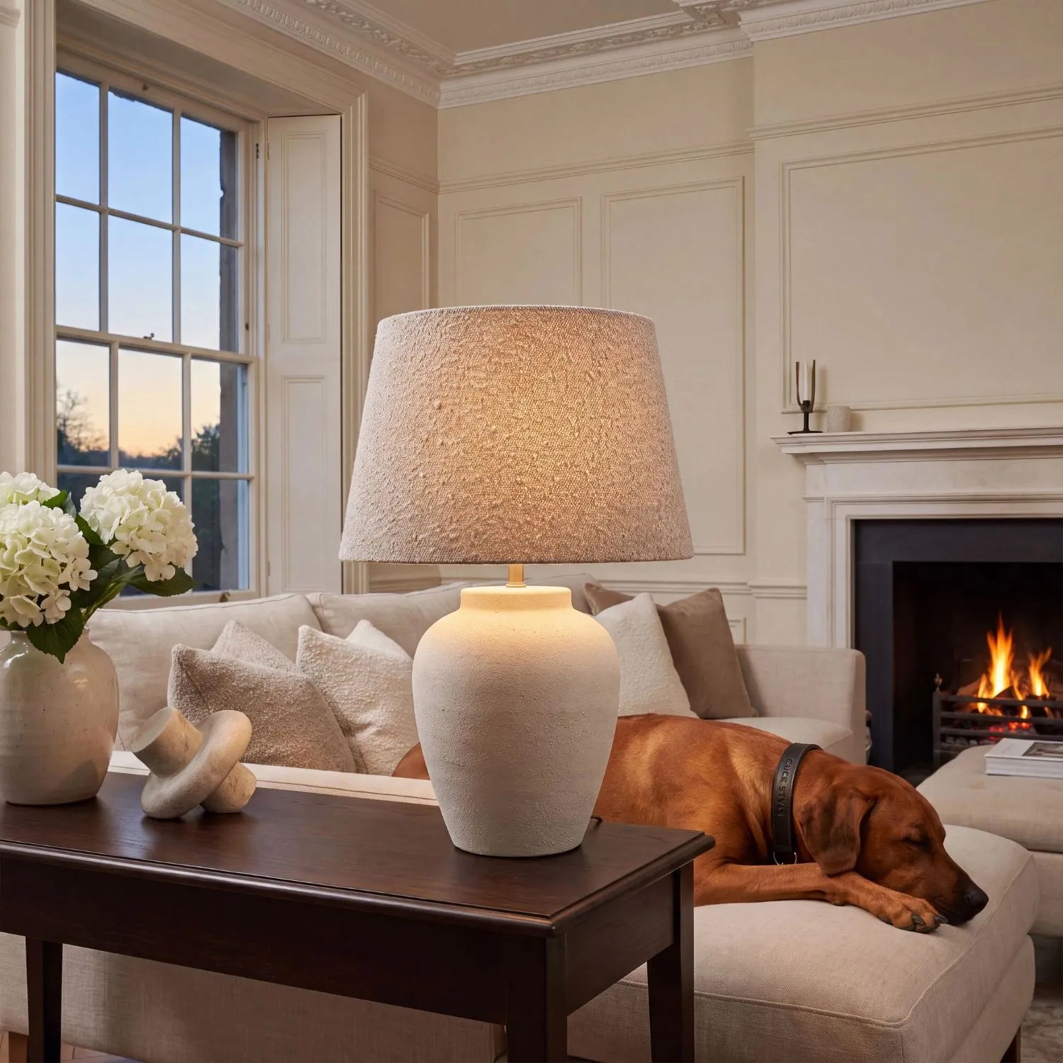 Grayvon Taupe Bouclé Tapered Lampshade - 40cm