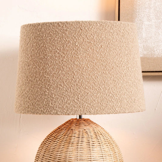 Grayvon Taupe Bouclé Tapered Lampshade - 45cm