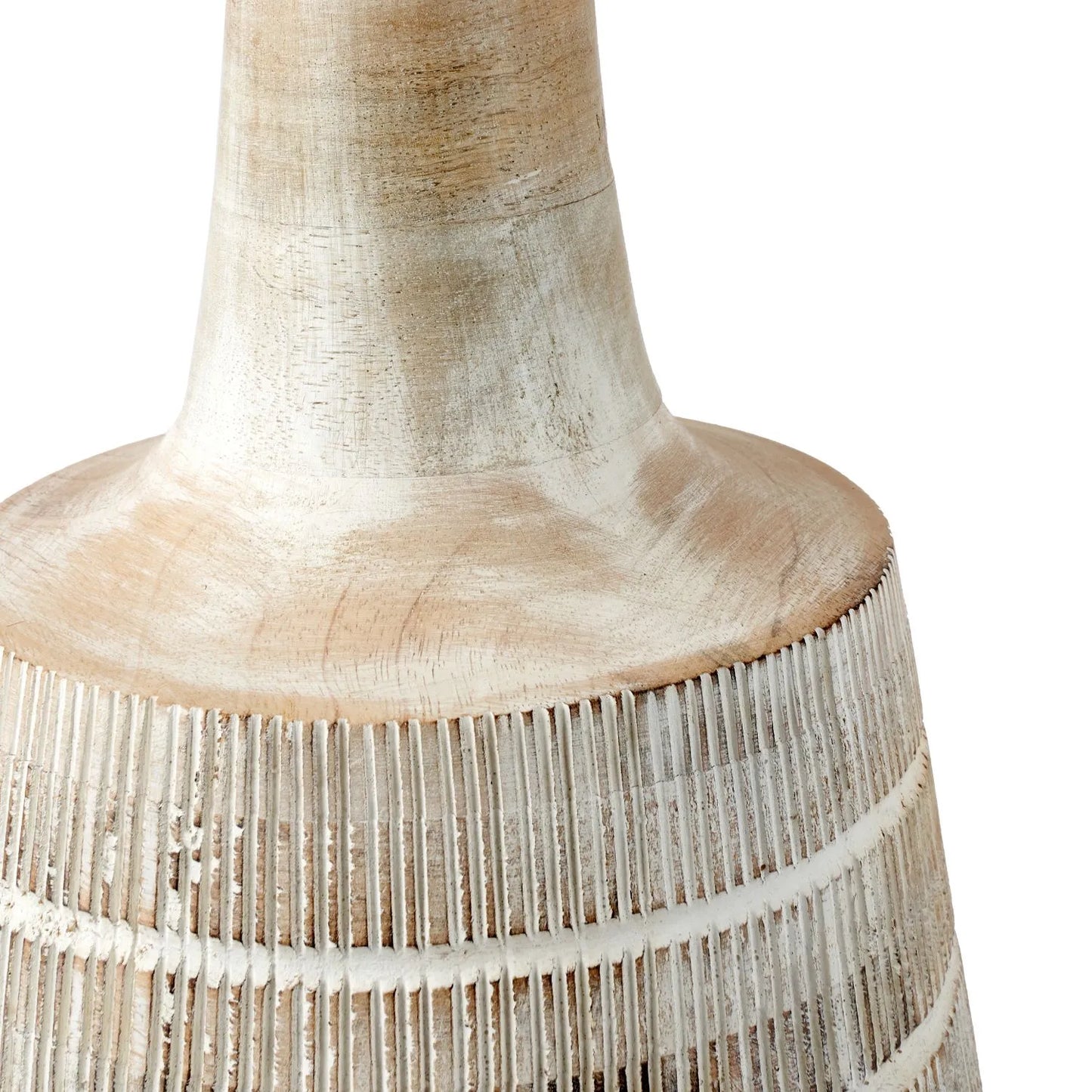 Grayvon Whitewashed Tall Bottle Lamp Base