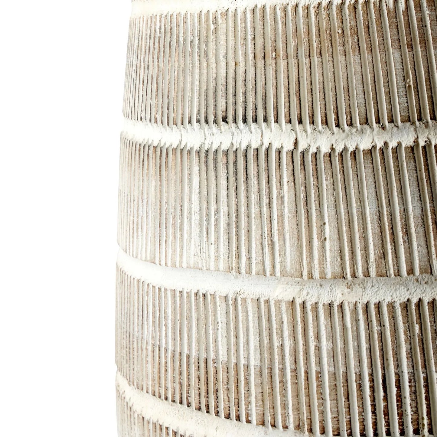 Grayvon Whitewashed Tall Bottle Lamp Base