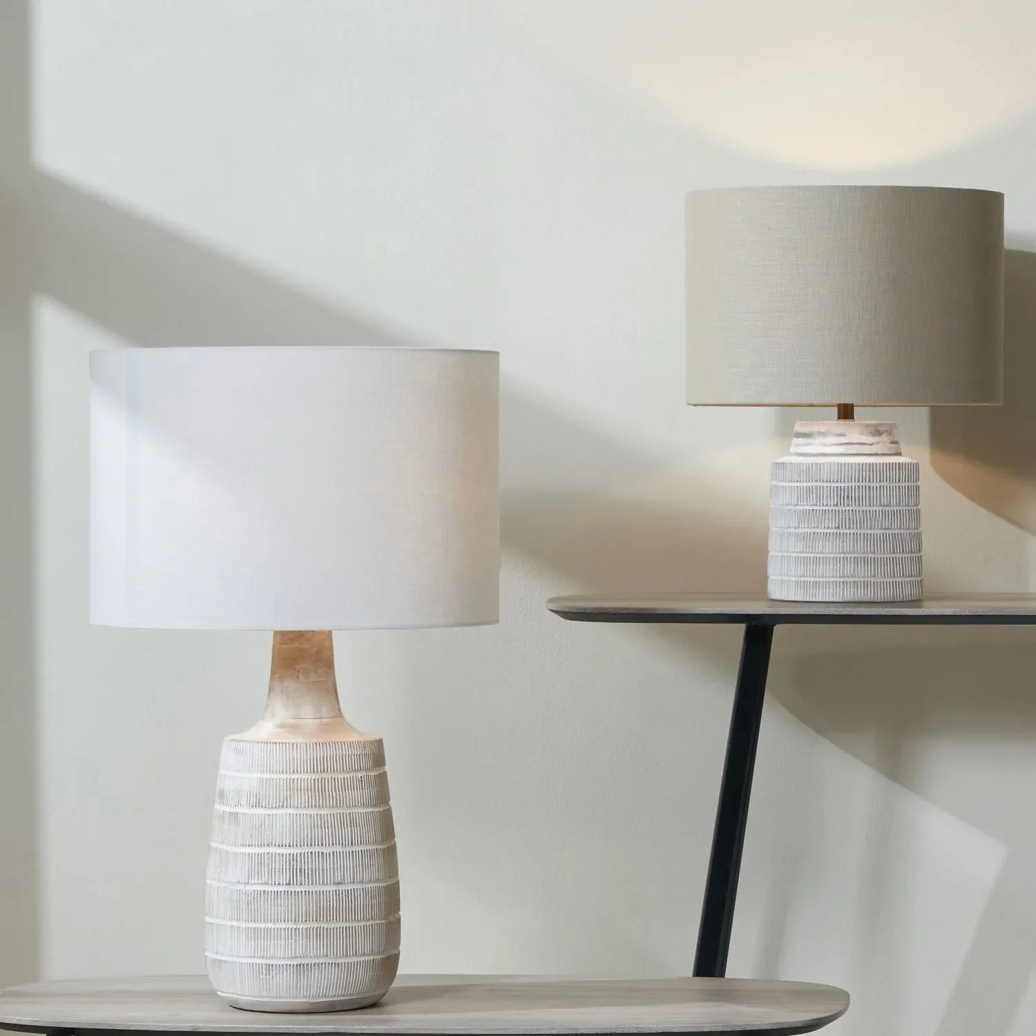 Grayvon Whitewashed Tall Bottle Lamp Base