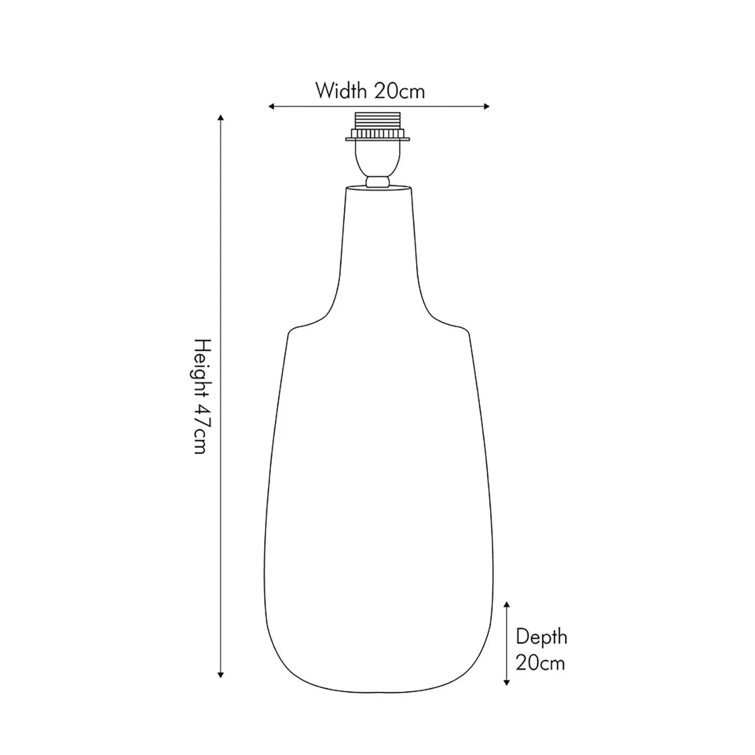 Grayvon Whitewashed Tall Bottle Lamp Base