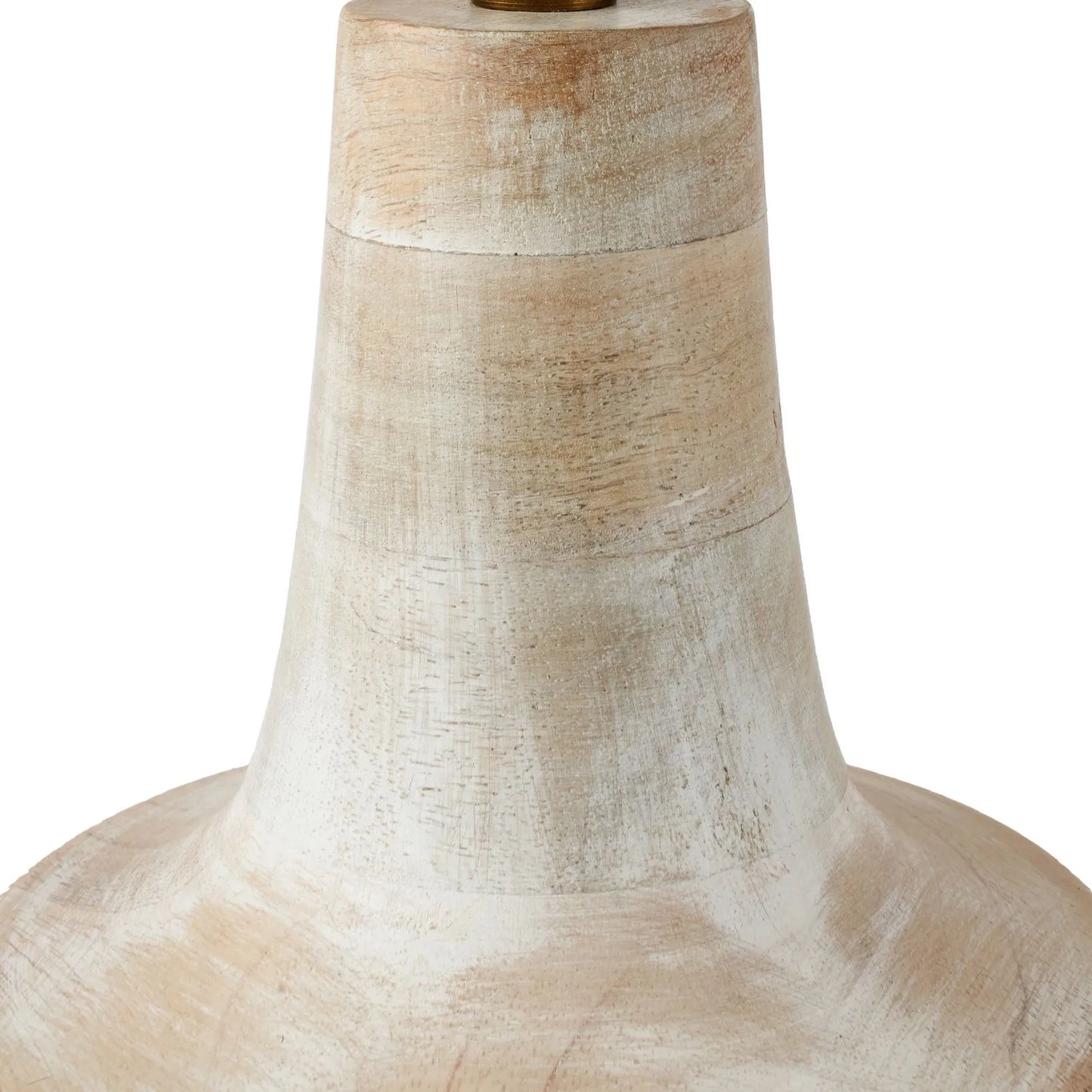 Grayvon Whitewashed Tall Bottle Lamp with Jute Shade